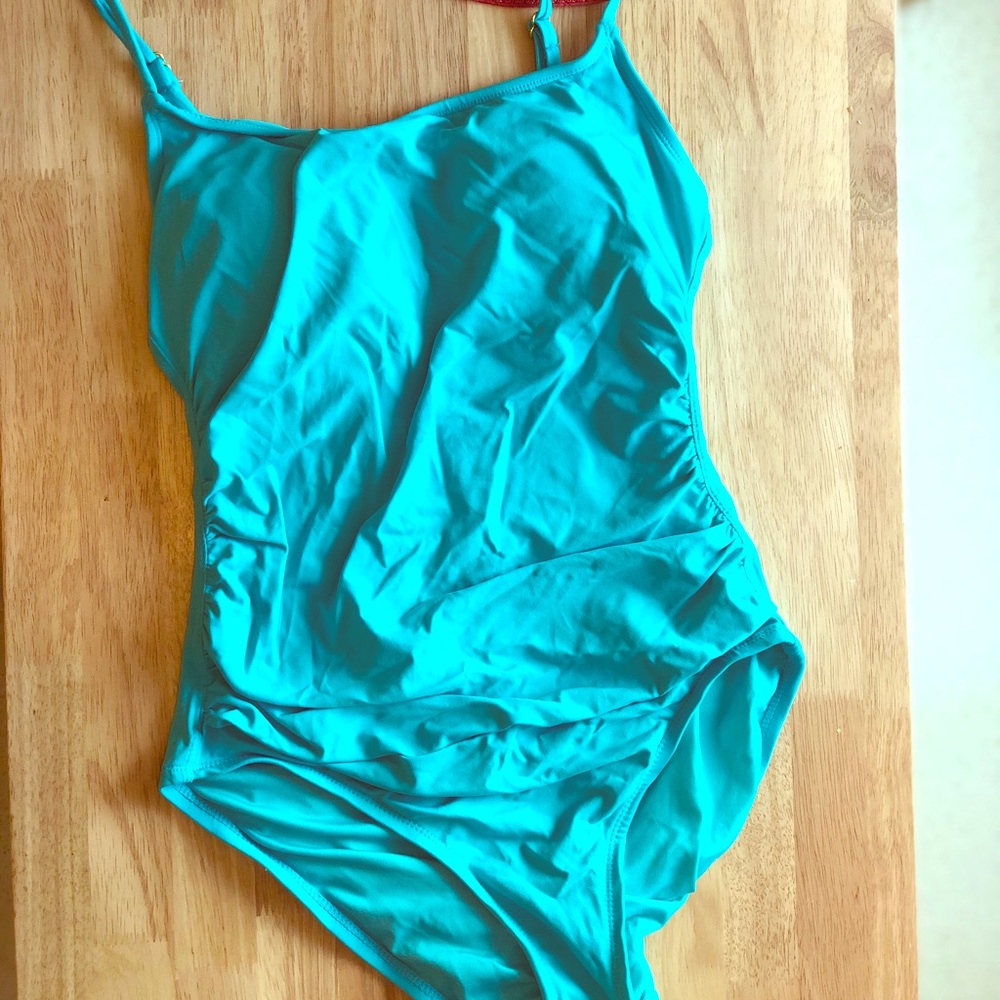 Anne Cole teal swimsuit one piece size 6